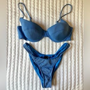 Triangl Sparkle blue swim suit